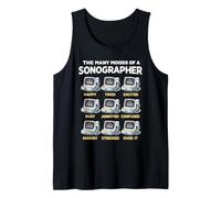 Sonógrafo Gracioso Muchos Estados de ánimo de una tecnología de ultrasonido Camiseta sin Mangas
