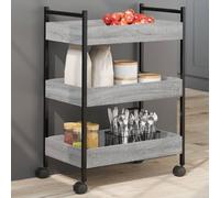 Sonoma - Carrito de cocina para exteriores, color gris, 50 x 30 x 70 cm, elegante estación de servicio para barbacoa, diseño duradero y resistente a la intemperie, perfecto para entretenimiento en