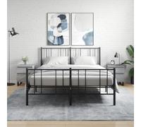 Sonoma Grey Engineered Wood Nightstand Set of 2 with Storage Drawer & Cabinet, Modern Bedside Table 40x35x50cm for Bedroom, Living Room, Durable Metal Legs & Wall Mounting Kit Included