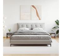 Sonoma Grey Nightstand Set of 2, Engineered Wood Bedside Table with Open Storage Shelf, 40x30x30 cm, Classic Design for Bedroom & Living Room, Easy to Clean & Durable