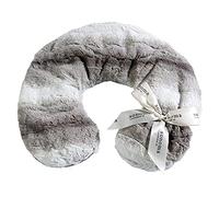 Sonoma Lavender Almohada de cuello de lavanda de lujo, apta para microondas para cuello y hombros con fundas extraíbles lavables, ideal para relajación y alivio del dolor (angora platino)