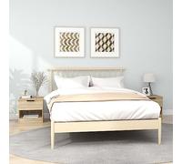 Sonoma Oak Nightstand Set of 2, Plywood Bedside Table with Drawer and Open Shelf, Modern Bedroom Furniture, Sturdy Surface for Lamp and Books, Easy to Clean, 40x39x40cm