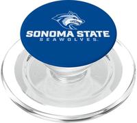 Sonoma State University Seawolves Stacked Seawolf Logo PopSockets PopGrip para MagSafe