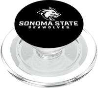 Sonoma State University Seawolves Stacked Seawolf Logo PopSockets PopGrip para MagSafe