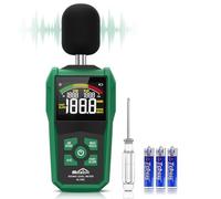 Sonometro, SQECH Medidor Decibelios con Pantalla Retroiluminada a Color,Medidor de Decibelios con Ponderación de A/C,Unidades dB/SONE,Respuesta RÁPIDA/LENTA,Max/Min,Retención de Datos,Rango 30-130dB