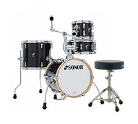 Sonor AQX 14 Micro Shell Pack w/Free Throne Black Midnight Sparkle