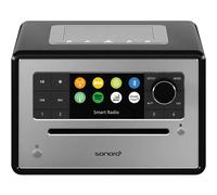 Sonoro Elite negro brillante - plata - Radio de mesa FM o digital por Internet