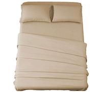 SONORO Kate Juego de sábanas de Microfibra súper Suave de 1800 Hilos, sábanas egipcias de Lujo de 16 Pulgadas de Profundidad, Antiarrugas e hipoalergénicas, 4 Piezas (Gris Pardo, Queen)