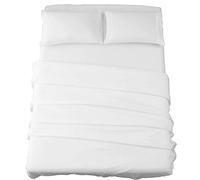 SONORO KATE Juego de sábanas de Microfibra súper Suave de 1800 Hilos, sábanas egipcias de Lujo de 18 Pulgadas de Profundidad, Antiarrugas e hipoalergénicas, 4 Piezas (Blanco matrimonial)