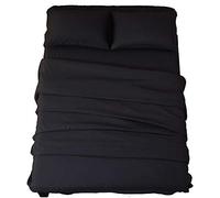 SONORO KATE Juego de sábanas de Microfibra súper Suave de 1800 Hilos, sábanas egipcias de Lujo de 18 Pulgadas de Profundidad, Antiarrugas e hipoalergénicas, 4 Piezas (King Negro)