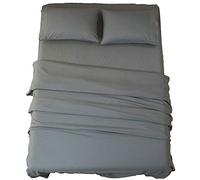 SONORO KATE Juego de sábanas de Microfibra súper Suave de 1800 Hilos, sábanas egipcias de Lujo de 40.6 cm de Profundidad, Antiarrugas e hipoalergénicas, 4 Piezas (Queen Gris Oscuro)