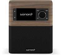 sonoro Radio por Internet Stream (FM, Bluetooth, DAB, Spotify, Amazon, Deezer, App, a prueba de salpicaduras), nogal/negro
