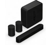 Sonos Pack Beam (Gen 2) + 2x Era 100 SL + Sub (Gen 4) negro - Barra de sonido, Dolby Atmos, Dolby TrueHD, Dolby Digital Plus