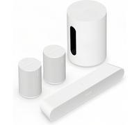 Sonos Pack Ray + 2x Era 100 SL + Sub mini blanc - Barra de sonido, Wi-Fi, AirPlay 2, Bluetooth, Subwoofer incluido