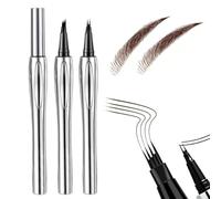 Sonostacle 2 Pack: 4D Lapiz Cejas Microblading + Delineador líquido | 4 Puntas Lapiz de Cejas Puntas Micro fork, Efecto de Vello Natural, Aplicación Sin Esfuerzo Eyebrow Pencil para Crear-Cejas