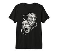 Sonríe Ahora Llora Más Tarde Feliz Máscaras de Teatro Triste Camiseta Premium