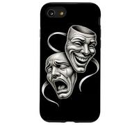 Sonríe Ahora Llora Más Tarde Feliz Máscaras de Teatro Triste Carcasa para iPhone SE (2020) / 7/8