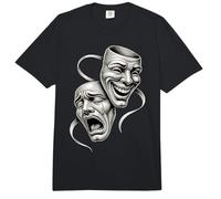 Sonríe Ahora Llora Más Tarde Feliz Máscaras de Teatro Triste Comfort Colors Adult Heavyweight T-Shirt