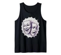 Sonríe Ahora llora más Tarde Máscaras de Teatro Telaraña Camiseta sin Mangas