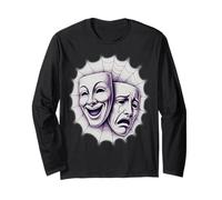 Sonríe Ahora llora más Tarde Máscaras de Teatro Telaraña Manga Larga