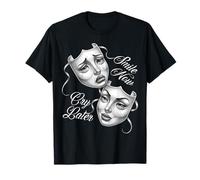 Sonríe Ahora llora más Tarde Máscaras del Teatro Chicana Camiseta