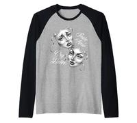 Sonríe Ahora llora más Tarde Máscaras del Teatro Chicana Camiseta Manga Raglan