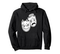 Sonríe Ahora Llorar Más Tarde Ángel Diablo Feliz Triste Vintage Cartoon Sudadera con Capucha