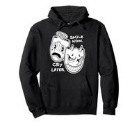 Sonríe Ahora Llorar Más Tarde Ángel Diablo Feliz Triste Vintage Cartoon Sudadera con Capucha