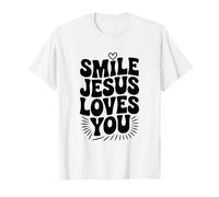 Sonríe, Jesús te ama, fe Cristiana, inspiradora Camiseta