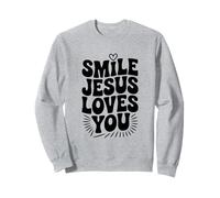 Sonríe, Jesús te ama, fe Cristiana, inspiradora Sudadera