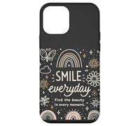 Sonríe Todos los días Encuentra la Belleza en Cada Momento Amor Positivo Carcasa para iPhone 12 Mini