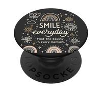 Sonríe Todos los días Encuentra la Belleza en Cada Momento Amor Positivo PopSockets PopGrip Adhesivo