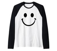 Sonríe y sé Feliz: Cara amigable, Entrenamiento, Correr, Trotar, Gimnasio Camiseta Manga Raglan