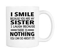 Sonrío Porque Eres Mi Hermana Me Río Porque... Taza Elegante Tazas De Desayuno Chic Mug Para Té Cappuccino Escuela 330Ml