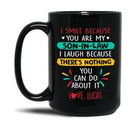 Sonrío Porque Eres Mi Yerno Tazón De Café Novedad Tazón Graciosa Tazas Té Regalos Novedosos Para Amigos Familiares Trabajo 330 Ml
