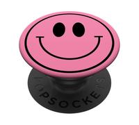 Sonrisa Cara Rosa Feliz Sonriente Emoticon 90s y2k Estética PopSockets PopGrip Adhesivo