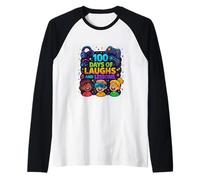 Sonrisas y lecciones: 100 días Fuertes Camiseta Manga Raglan