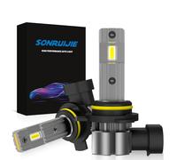 SONRUIJIE 9012 HIR2 LED Canbus Bombilla 100W 16000LM, 6000K 600% Brillante, lámpara halógena de diseño de reemplazo 1: 1, 2 Piezas