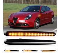 SONRUIJIE Feux de position latéraux à LED Clignotants dynamiques ambrés pour Alfa Romeo Giulietta Hatchback Tipo 940 2010-2020 Clignotant séquentiel Lentille fumée, Lot de 2