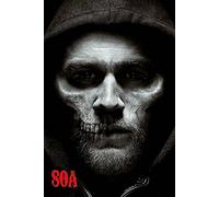 Sons of Anarchy Jax Skull Póster, Madera, Multicolor