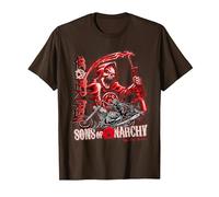 Sons of Anarchy Throwback Fear The Reaper Biker TV Show Camiseta, Hombre, Marrón, M