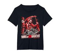 Sons of Anarchy Throwback Fear The Reaper Biker TV Show Camiseta, Mujer Tallas Grandes, Negro, 5XL Grande
