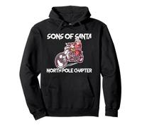 Sons of Santa North Pole CAPÍTULO Motocicleta Navidad Meme Sudadera con Capucha
