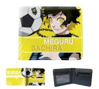 Sonsoke Blue Lock - Carteras de anime para hombre, doble pliegue, tarjeta de identificación, tarjeta de crédito, cartera multiusos para hombres y mujeres, regalo Cosprey, Bachira Meguru 4, L, Moderno