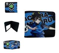 Sonsoke Blue Lock - Carteras de anime para hombre, doble pliegue, tarjeta de identificación, tarjeta de crédito, cartera multiusos para hombres y mujeres, regalo Cosprey, Bachira Meguru 9, L, Moderno