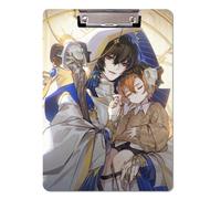 Sonsoke Carpeta escolar Anime dazai osamu - 31 x 22 cm carpeta de plástico PP con clip para documentos A4 - exámenes y deberes (dazai osamu 2)