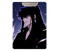 Sonsoke Carpeta escolar Jinwoo Sung de Anime Jinwoo Sung, 31 x 22 cm, de plástico PP, con clip para documentos A4, exámenes y deberes (Jinwoo Sung 9)