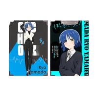 Sonsoke Gotoh Hitori Anime - Carpeta escolar de madera maciza de 31 x 22 cm, con clip de metal para documentos A4, exámenes y deberes (Yamada Ryo 1)