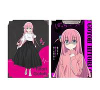 Sonsoke Gotoh Hitori - Carpeta escolar de madera de anime, 31 x 22 cm, con clip de metal para documentos A4, exámenes y deberes (Gotoh Hitori 1)