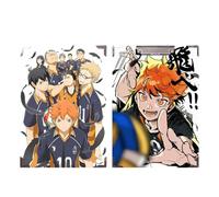 Sonsoke Hinata Shoyo - Carpeta escolar de madera, 31 x 22 cm, con clip de metal para documentos A4, exámenes y deberes (Hinata Shoyo 2)